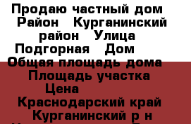 Продаю частный дом › Район ­ Курганинский район › Улица ­ Подгорная › Дом ­ 81 › Общая площадь дома ­ 82 › Площадь участка ­ 14 › Цена ­ 2 100 000 - Краснодарский край, Курганинский р-н Недвижимость » Дома, коттеджи, дачи продажа   